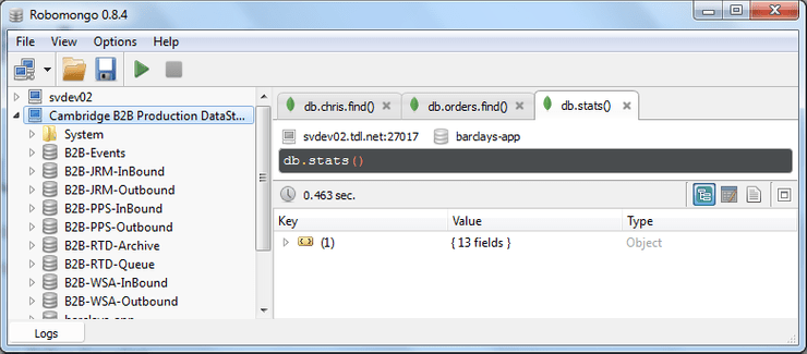 robomongo collections